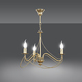 Borlange 3L classic chandelier 3x E14 gold