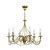 Borlange 6L klassischer Kronleuchter 6x E14 Gold
