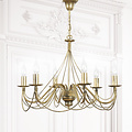 Borlange 6L classic chandelier 6x E14 gold
