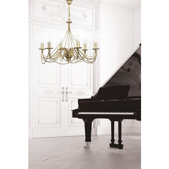 Borlange 6L klassischer Kronleuchter 6x E14 Gold
