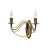 Borlange wandlamp goud 2x E14
