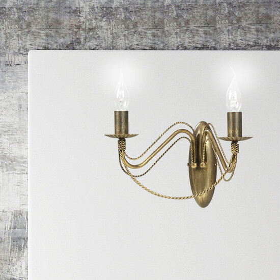 Borlange wall lamp gold 2x E14