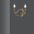 Borlange wall lamp gold 2x E14
