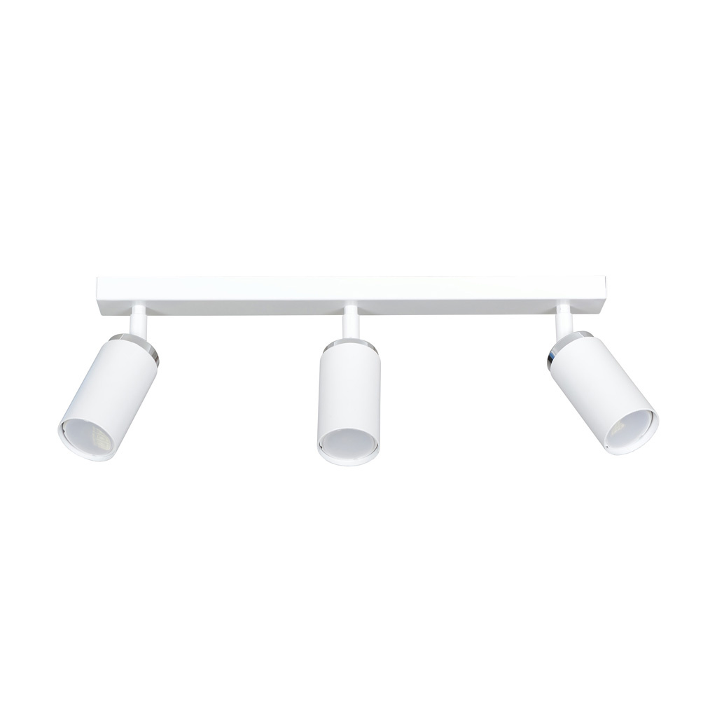 Halmstad white 3L ceiling spotlight orientable with chrome GU10 |  Myplanetled