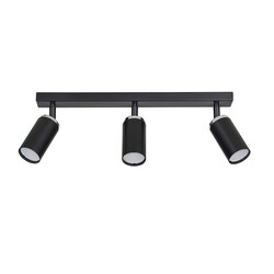 Spot de plafond Halmstad 3L orientable noir et chrome GU10