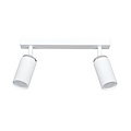 Foco de techo Halmstad blanco 2L orientable con cromo GU10