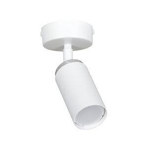 Halmstad white 1L ceiling spotlight orientable with chrome GU10