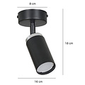 Halmstad white 1L ceiling spotlight orientable with chrome GU10