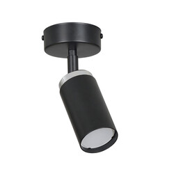 Halmstad 1L ceiling spotlight orientable black and chrome GU10