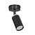 Spot de plafond Halmstad 1L orientable noir et chrome GU10