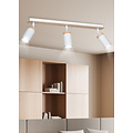 Foco de techo Taby 3L blanco y madera direccional gu10
