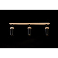 Spot de plafond gu10 directionnel noir et bois Taby 3L