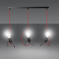 Lund 3x E27 hanging lamp black climbing men