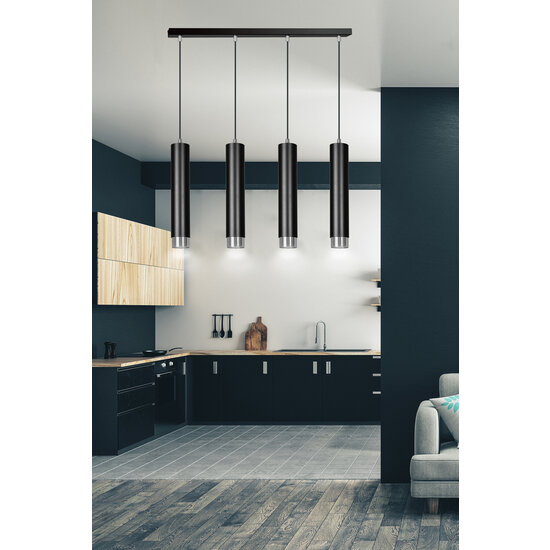 Emibig Emibig Gavle 4L black GU10 pendant boiler with chrome finish - Ideal for modern interiors