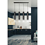 Gavle 4L black GU10 pendant boiler with chrome finish