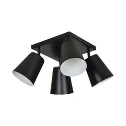 Emibig Raahe 4L white and black orientable square ceiling lamp 4x E27