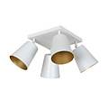 Emibig Emibig Raahe 4L white and gold orientable square ceiling lamp 4x E27 - Ideal lighting for modern interiors