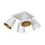 Emibig Emibig Raahe 4L white and gold orientable square ceiling lamp 4x E27 - Ideal lighting for modern interiors
