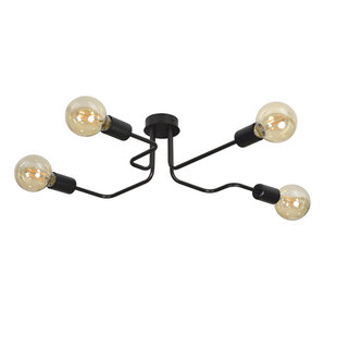 Hamina zwarte plafondlamp 4x E27