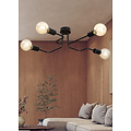 Hamina black ceiling lamp 4x E27