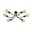 Hamina 6L black ceiling lamp 6x E27