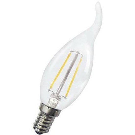 Fantasia E14 LED kaarslamp filament C35, 4W, 440 lumen, 2700K warm wit, mat wit glas, dimbaar