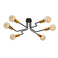 Plafonnier Hamina 6L cuivre et noir 6x E27