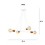 Hollola 4L white hanging lamp with copper E27