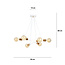 Hollola 6L white hanging lamp with copper E27