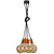 Lampe suspendue Vasteras 4L cuivre et noire 4x suspension E27