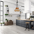 Lampe suspendue Vasteras 4L cuivre et noire 4x suspension E27