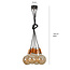 Vasteras 4L copper and black hanging lamp 4x E27 pendant