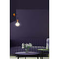 Vasteras zwarte wandlamp met koper aansluiting E27