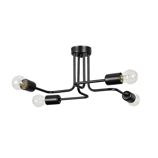 Orebro zwarte plafondlamp 4x E27