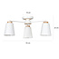 Linkoping white with wood ceiling lamp 3 shades metal E27