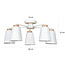 Linkoping 5L white with wood ceiling lamp 5 shades metal E27