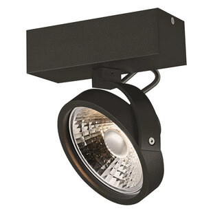 Single ceiling lamp black or white incl. 1x AR111 12W 2700K 1386 lm