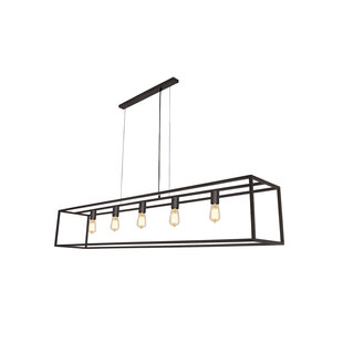 Fantasia Kago hanglamp rechthoek antiek koper 180cm, 5x E27