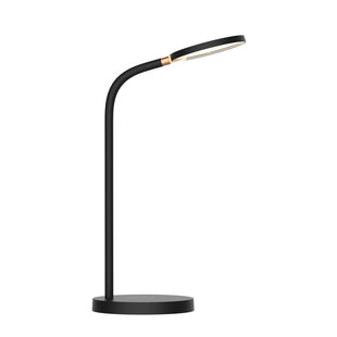 Lampe de bureau LED Utrecht 5,5W dimmable en 3 étapes + chargeur QI noir