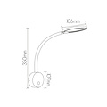 Fantasia Fantasia NONI applique murale LED noire 4,8W, 3000K blanc chaud, diamètre 106mm, hauteur 350mm, IP20