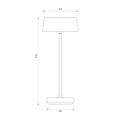 Fantasia Fantasia Argia lampe de table LED rechargeable pour extérieur, 2W, 230 lumens, IP44, blanc, batterie incluse