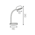 Hungaro weiße Schreibtischlampe SMD LED 4,5W/440Lm mattweiß