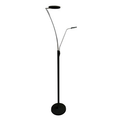 Lampadaire Alaves noir LED 24,5W + 5W chrome noir