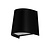 Uruguay wall light IP65, black, GU10 excl