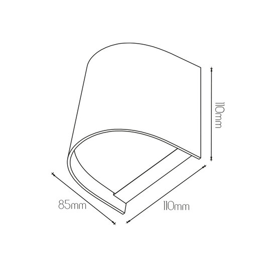 Uruguay wandlicht IP65, zwart, GU10 excl