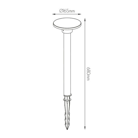 Quito-Stab + Stift IP54 6,5 Watt 800 Lumen 3000K