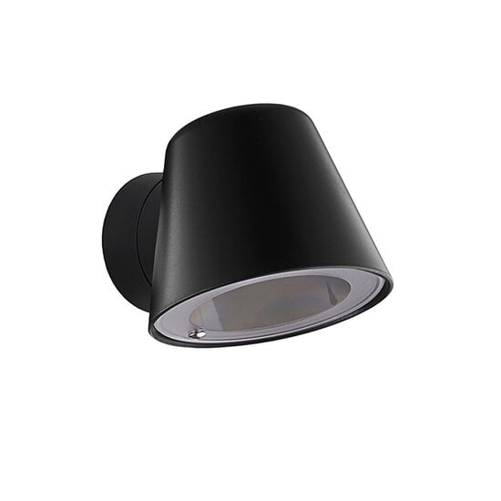 Fantasia Tatti black outdoor wall light, ABS+PC, GU10 fitting (bulb not included), IP54, 118 x 92 x 152 mm