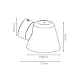 Tito wall light IP54, black, GU10 excl