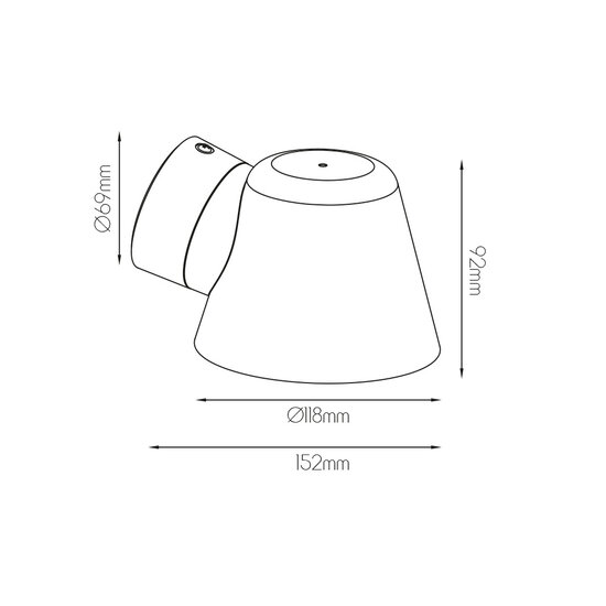 Tito wall light IP54, black, GU10 excl