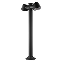 Poteau de jardin Tito IP54, noir, 2x GU10 excl